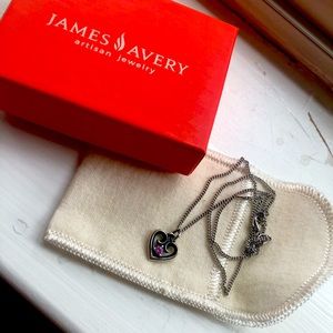 🎀🔗JAMES AVERY PINK SAPPHIRE HEART AND CHAIN🔗🎀